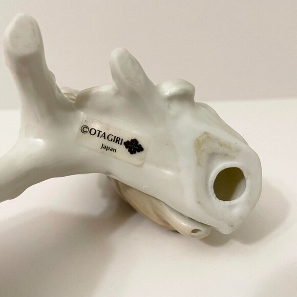 Vintage Porcelain Otagiri Japan Owls Sitting On A Tree Branch Figurine Chipped - Picture 7 of 16